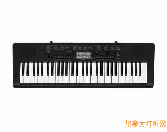 强大教学和娱乐功能，让学音乐更加有趣！Casio 卡西欧 CTK-3200 仿钢琴力度键电子琴3.8折99.99元历史最低价限时特卖并包邮！