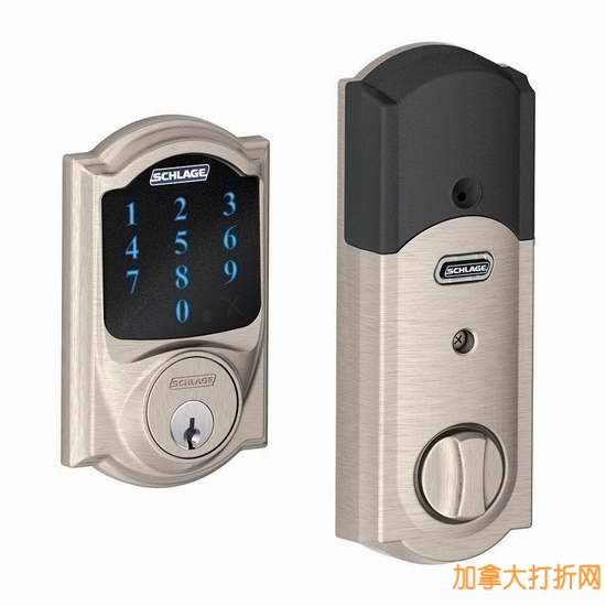 Schlage BE469NXCAM619 触控式电子智能密码警报锁3.1折149元限量特卖并包邮！Schlage系列门锁全面打折！