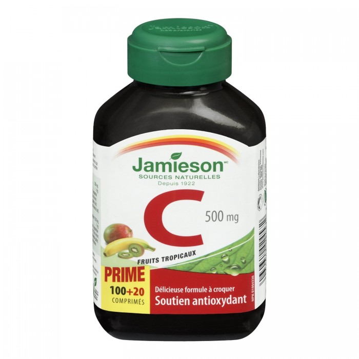  Jamieson 维生素C 咀嚼片 4.63加元，原价 6.27加元