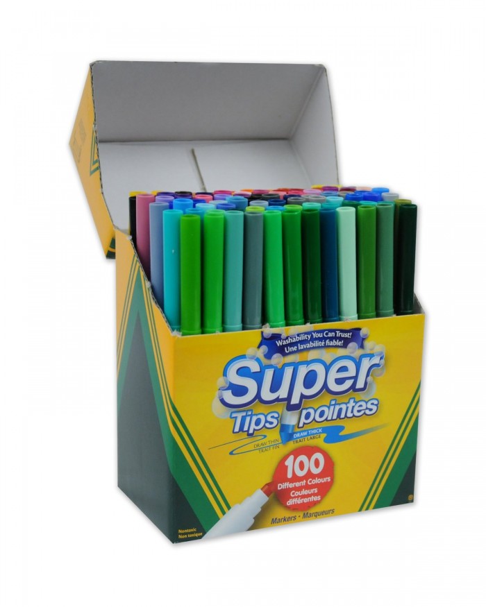  Crayola 100支超级装Markers特价16.99元，原价21.99元