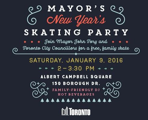  1月9日免费和市长一起参加滑冰派对！