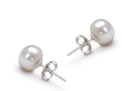  PearlsOnly 7-8mm AA优质淡水珍珠耳环套装特价55元，原价395元，包邮