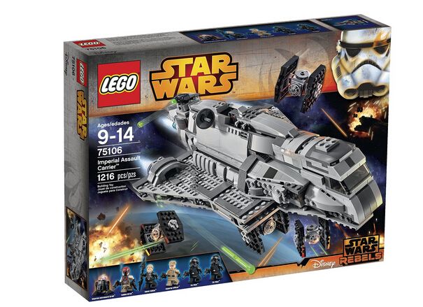  LEGO  乐高1216 pcs 星球大战系列帝国突击航母 99.99元特卖，原价149.99元，包邮