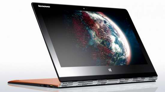  Lenovo 联想电脑冬季特卖！ Lenovo Yoga 3 Pro  13.3寸超高清触屏2合一变形超极本银色/橙色款1149特卖，原价1999.99元，包邮