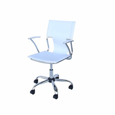  HomeTrends Office Chair 人造革软垫不锈钢底座办公椅5折50元清仓并包邮！