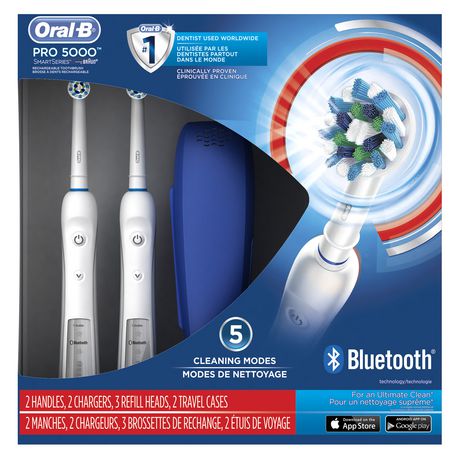  Oral B Value Pack Pro 5000 Smartseries 超值两只装蓝牙电动牙刷5折125元清仓