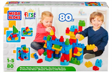  Mega Bloks First Builders Fun Endless Building Box Set 80pcs 积木套装10元特卖！