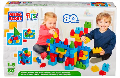  Mega Bloks First Builders  80pcs 积木套装 5元清仓特卖！