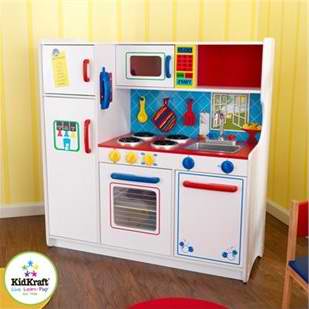  让孩子们立刻着迷，全5分评价！KidKraft 豪华多彩大型儿童厨房套装 超低价4.1折100元限时特卖！
