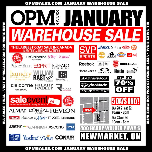  OPM 2016年1月特卖会今日开卖！Adidas、Puma、Reebok等品牌鞋子服饰3折起特卖！（1月20日-24日）
