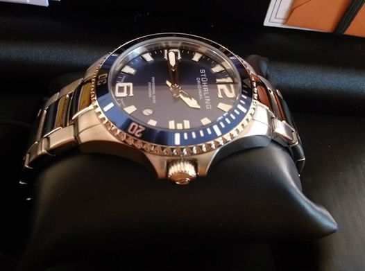  Stuhrling Original 395.33U16 男式专业潜水石英腕表1折 56.99元限时特卖并包邮！