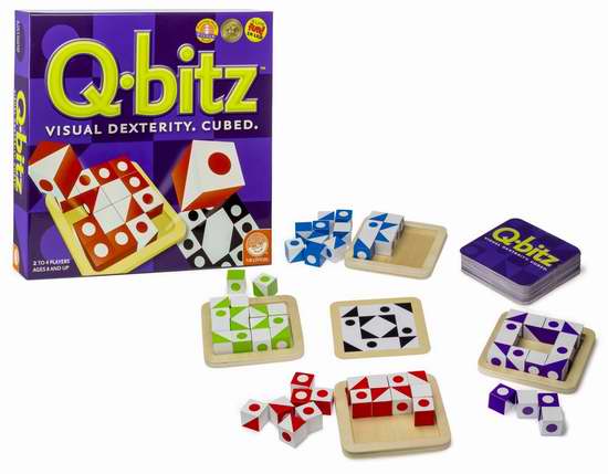  畅销美国，多次获奖，开发儿童左右脑！Mindware Q-bitz 酷拼 几何立体拼拼乐益智游戏22.44元特卖！