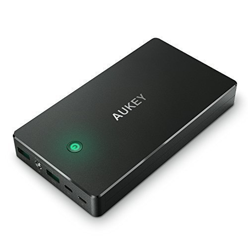  最新版Aukey 20000mAh 双口便携式快速充电移动电源充电宝3.2折 25.49元限量特卖并包邮！