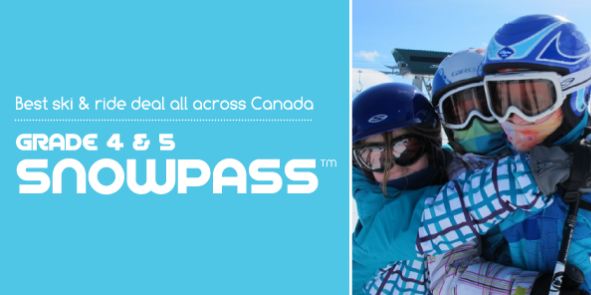  又到滑雪季！加拿大4-5年级（8-9岁）学生Snow Pass滑雪证29.95元全国通用！