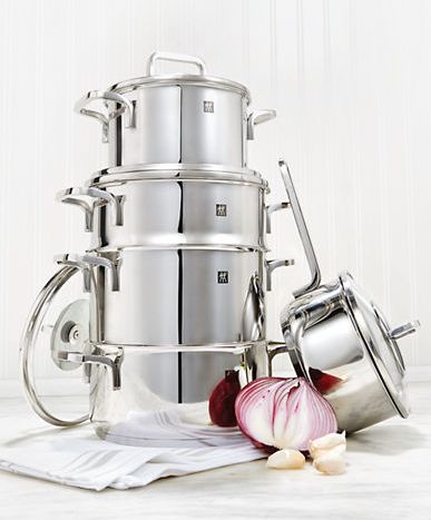  历史最低价！ZWILLING J.A.HENCKELS 双立人不锈钢锅具10件套3折 194.99元限时特卖并包邮！仅限今日！