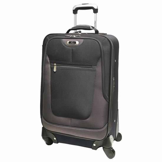  Skyway Luggage Epic 24寸可扩展4万向轮拉杆行李箱2.2折 30.16元限时特卖并包邮！