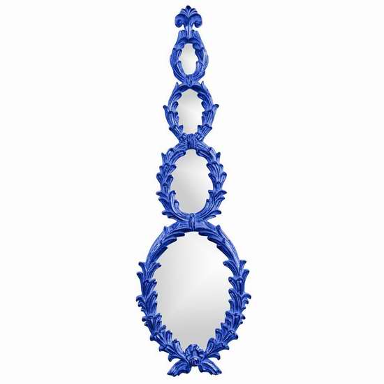  历史最低价！Howard Elliott Collection 43081N Altria 皇室蓝 家庭装饰镜1.4折 56.04元限时特卖并包邮！