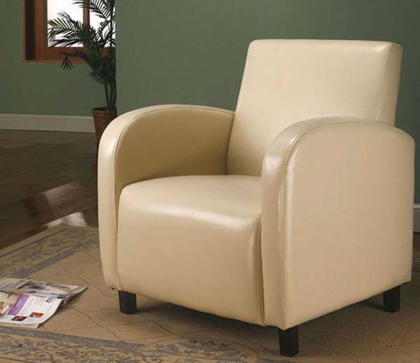  Monarch Specialties 米色人造皮单人软垫扶手沙发2.4折 123.96元限时特卖并包邮！