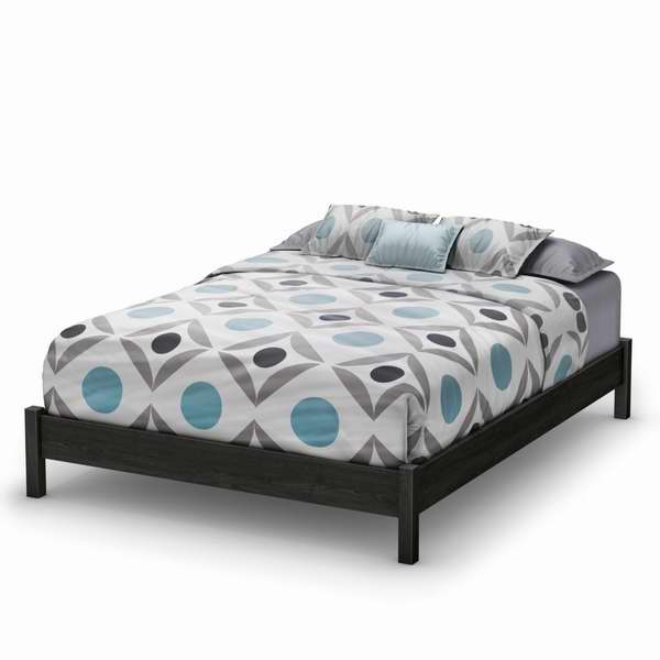  历史最低价！South Shore Furniture 橡木纹 Queen 床架3.9折 128.99元限时特卖并包邮！