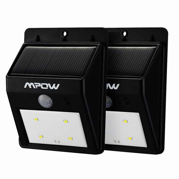  Mpow 8 LED超亮太阳能防水运动感应灯两件套4折 28.04元限量特卖并包邮！