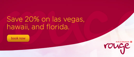  加航限时特卖，加拿大往返Las Vegas、Hawaii、Florida三地机票全部8折，仅限今日！