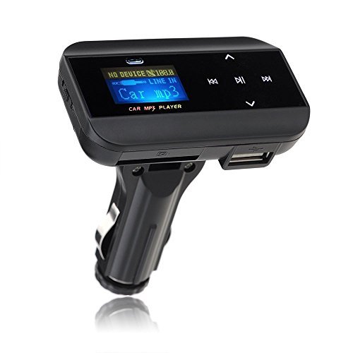  可免提接听电话！VicTsing 3.5mm LED车载FM广播/MP3播放器3.4折20.59元限量特卖并包邮！