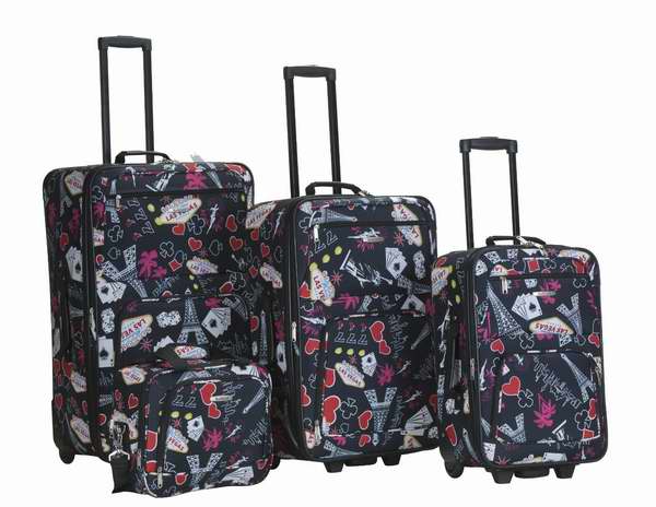  Rockland F138 印花可扩展行李箱4件套3.5折 95.28元限时特卖并包邮！