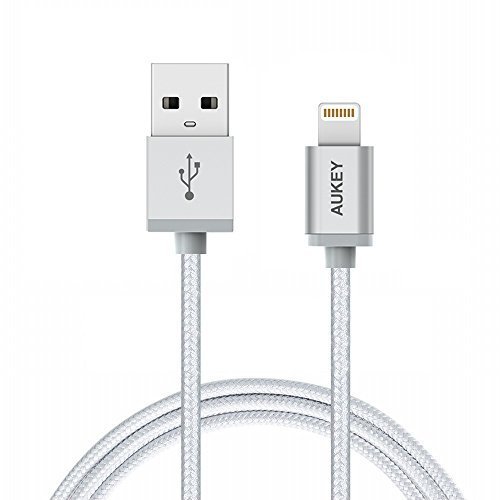  Aukey 1.2m / 3.9ft 苹果MFI认证USB 数据线特价9.39元，原价29.99元