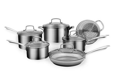  今日闪购：Cuisinart 美康雅 Single Ply 不锈钢锅具11件套2.7折 199.99加元包邮！