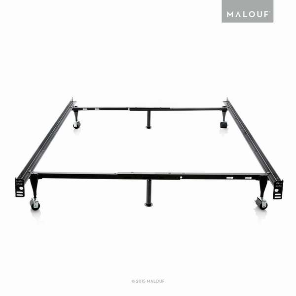  MALOUF Structures Heavy Duty 6脚支撑可调宽度可滚动（Full/Twin）床架2.8折 28.81元清仓并包邮！