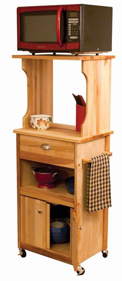  Catskill Craftsmen 实木可移动式厨房用微波炉柜2折 85.96元清仓并包邮！