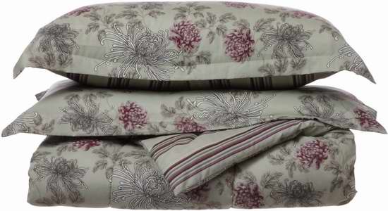  Divatex Microfiber Waterflower Full/Queen 被子套装2.2折 17.52元清仓！
