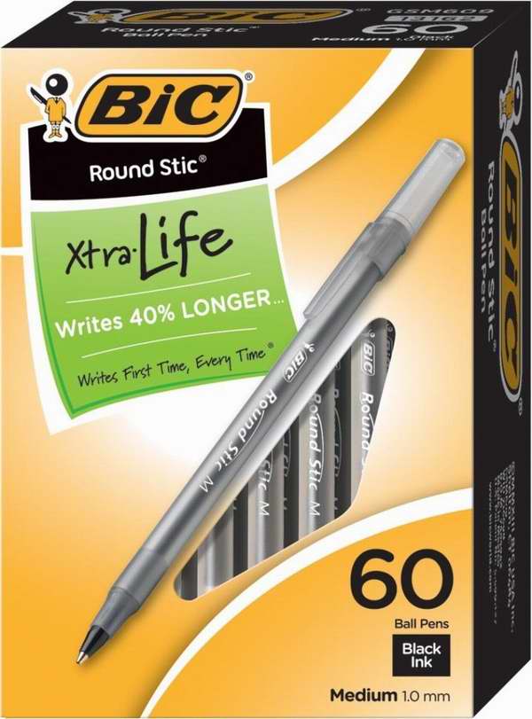  BIC 中号原子笔60只装5.7折 7.16元限时特卖！