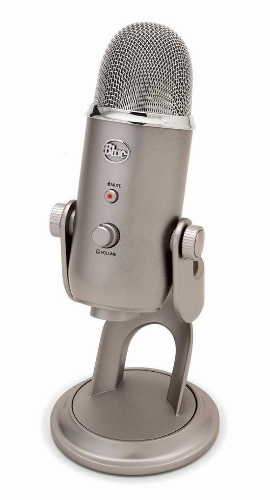  顶级保真音质， Mac & PC 即插即用！Blue Microphones Yeti 雪人铂色 USB 电容麦克风6折109.99元限量特卖并包邮！
