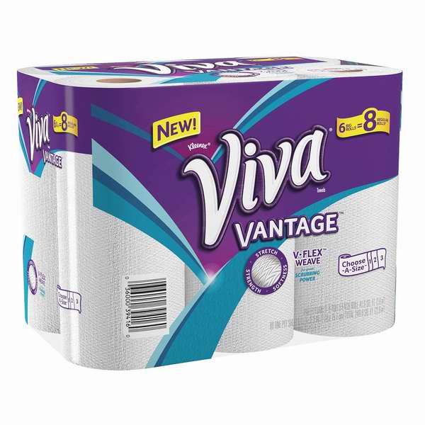  历史最低价！Kimberly-Clark Viva Vantage厨房用纸6卷装5.5折 5.49元限时特卖！