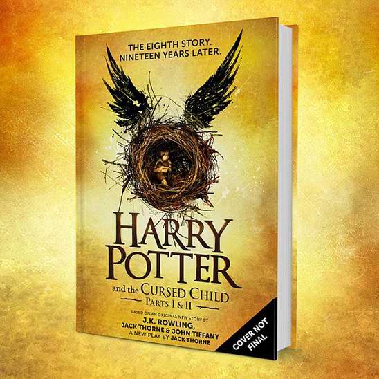  哈利波特系列第八本书《Harry Potter and the Cursed Child 哈利·波特与被诅咒的孩子》精装硬皮版预订价仅售21.18元，原价29.99元