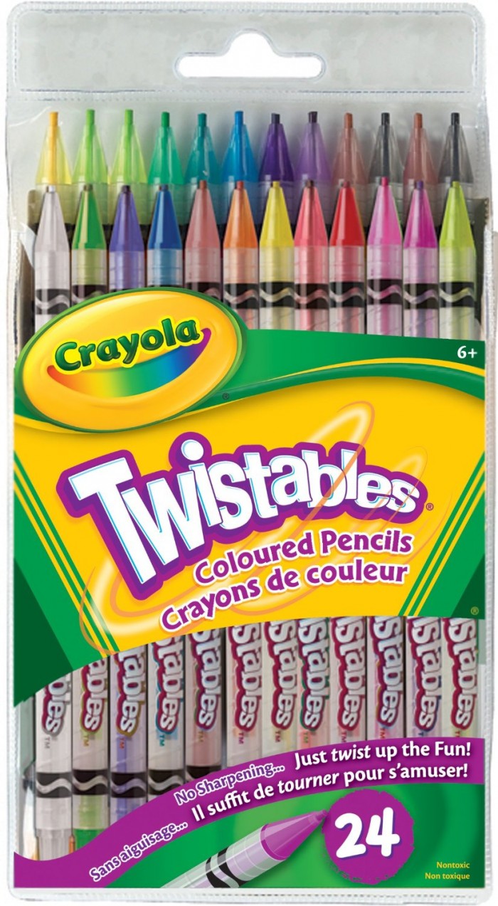  Crayola 绘儿乐 24 Twistables 彩色铅笔6.99元特卖，原价8.99元