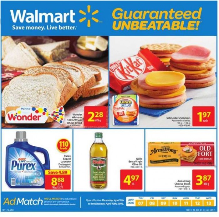  Walmart超市本周（2015.4.7-2015.4.13）打折海报