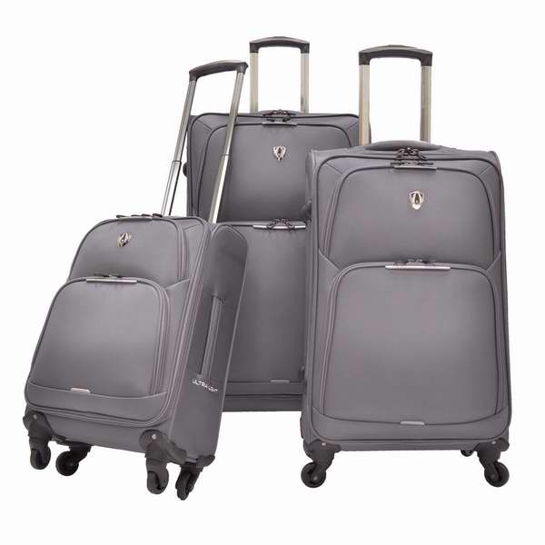  Traveler's Choice 炭灰色超轻22寸/27寸/32寸4万向轮拉杆行李箱3件套3折 92.97元限时特卖并包邮！