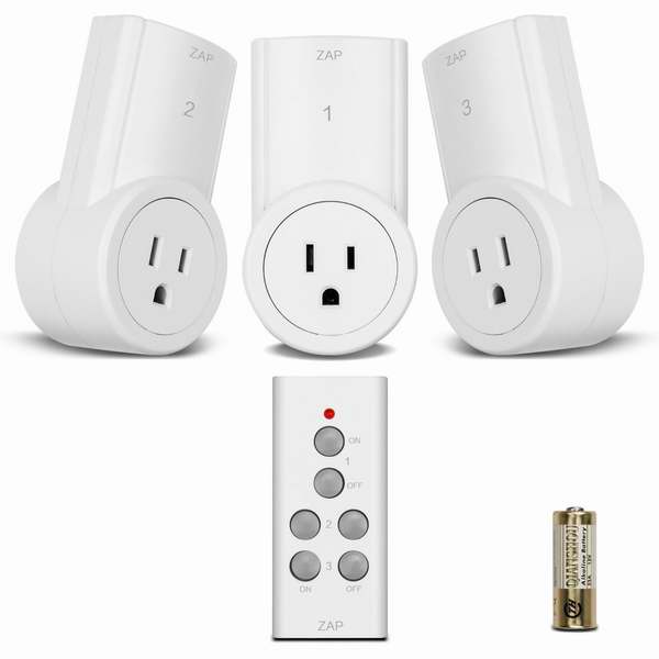  懒人的福音！Etekcity 3Rx-1TX 智能无线遥控器电源插座开关19.99元特卖，原价49元