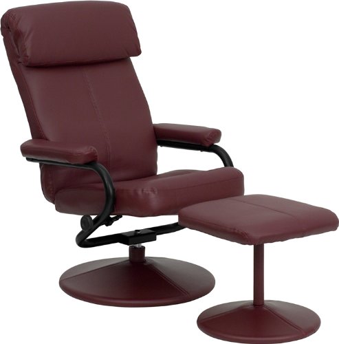  Flash Furniture BT-7863-BURG-GG 皮制躺椅+脚踏4.2折 106.99元限时特卖并包邮！