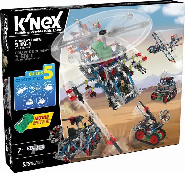  Knex Combat Crew 军机军车5合一积木模型套装3.6折 19.6元限时特卖！