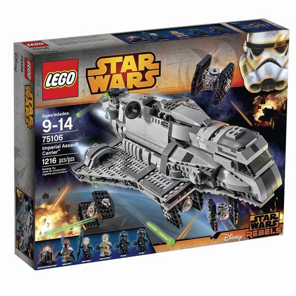  LEGO 乐高 75106 星球大战 帝国突击舰 1216pcs 积木套装100.99加元，原价 171加元，包邮