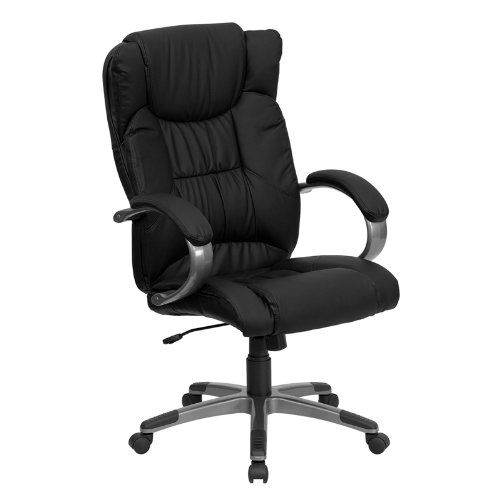  Flash Furniture BT-9088-BK-GG 高靠背真皮办公椅3折 152.29元限时特卖并包邮！