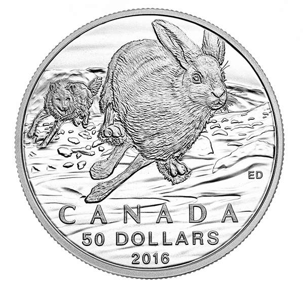  2016限量版面值50元纯银野兔纪念币原价销售并包邮！