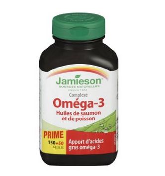  Jamieson 健美生Omega 3深海鱼油 8.97加元特卖（200粒）！