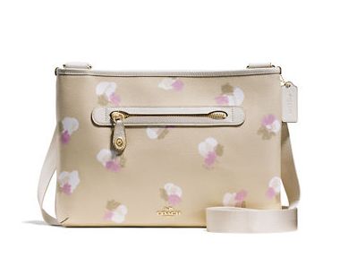  COACH Floral Printed女士时尚印花真皮斜挎包 6折特价 135元，原价225元，包邮