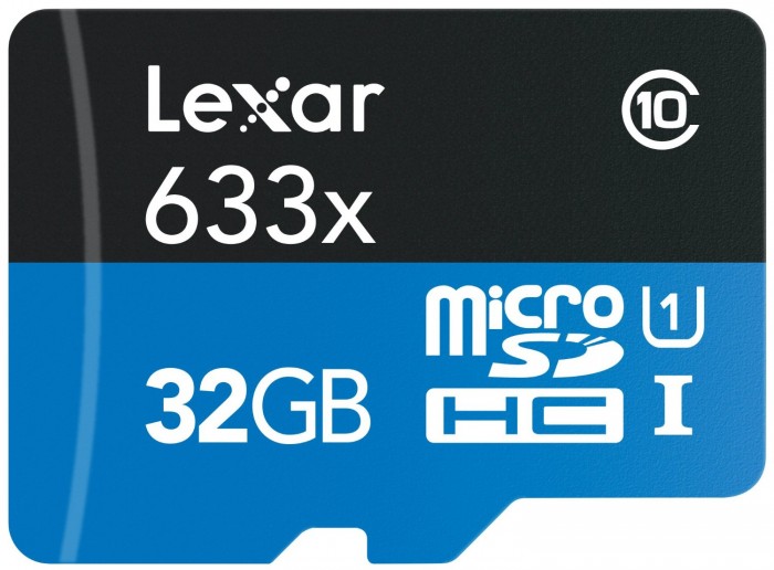  Lexar 高性能 microSDHC 633x 32GB 储存卡 16.99元特卖，原价 26.31元