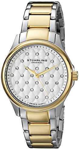  Stuhrling 施图霖 567.02 女士时尚23K镀金施华洛世奇水晶元素腕表7折 76.99元限量特卖并包邮！