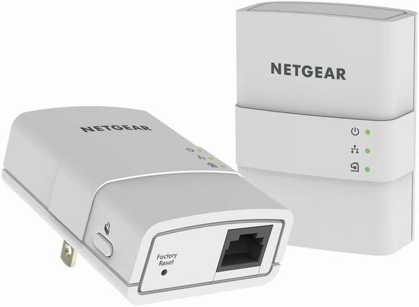  电线组网，即插即用！历史最低价！Netgear 网件 XAVB5221-100PAS AV500 500Mbps 电力线适配器/电力猫（两只装）4.2折 32.99元限时特卖并包邮！